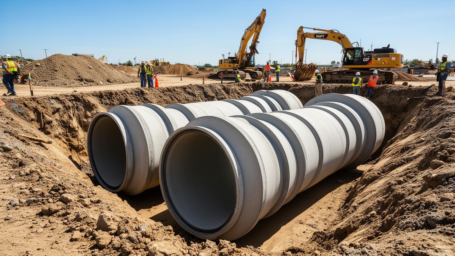 Underground Utilities — Centerline commercial site development